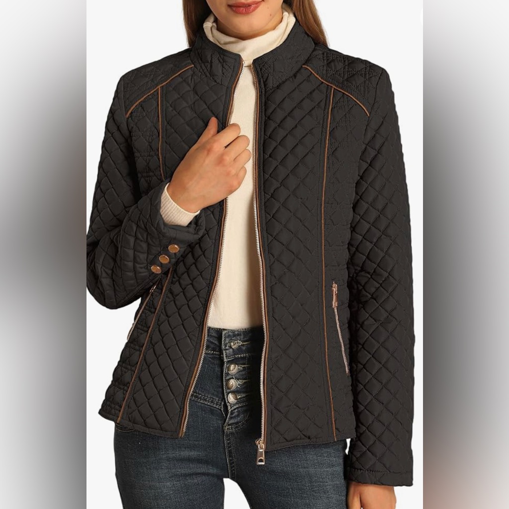 Nwt Womens Diamond Quilted Lightweight Puffer Jacket